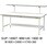 軽量作業台/耐荷重150kg_固定式_架台付_半面棚付_ワークテーブル150シリーズ_低圧メラミン天板