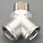 R 1/4"xG 1/4" Y型コネクター(真鍮製)