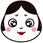 節分・おかめ面 お面(ゴム輪なし)