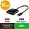 タイプC変換アダプタ TypeC-HDMI&給電ポート 映像変換 60W PD対応 15cm ブラック