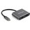 USB-C-Mini DisplayPort/HDMI変換アダプタ 4K/60Hz対応 USB Type-C接続HDMI/Mini DP 2 in 1アダプタ
