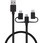 USBケーブル 3in1 ( microB + タイプC + Lightning - USB A ) スマートフォン タブレット