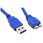 USB-A ⇔ USB microB 3.0ケーブル ブルー 1m