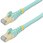 カテゴリ6A対応LANケーブル(アクア)Cat6A STP(シールドツイストペア)ケーブル ツメ折れ防止カバー付き