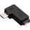 USB変換コネクタ microUSB(オス) ーmicroUSB(メス) L型コネクタ上向き