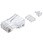 RJ45 コネクタ Cat6A Cat6 LANケーブル用 100個入り ガイドパーツ付き 単線ヨリ線両対応