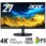 OmegaLine 4K液晶ディスプレイ(27型/3840×2160/HDMI、DisplayPort、USB/ブラック/スピーカー搭載/IPS/非光沢/4K/UHD/4ms)