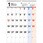 【K12】 2026年 書き込み式シンプル壁掛けカレンダー[月曜始まり/B3タテ]