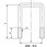 コノ字ボルト(□150×80(鉄/三価ホワイト)