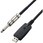 オーディオインターフェース シールドケーブル USB-Φ6.3 楽器用 黒