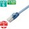 LANケーブル CAT6 ギガビット 爪折れ防止 フラット スリムコネクタ RoHS より線 薄さ1.4mm ブルー