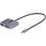 USBマルチポートハブ/USB Type-C接続/シングルモニター/4K60Hz HDMI & VGA/100W USB PD/3.5mmオーディオ出力