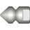 3/8逆噴射ノズルT型前1穴 200V・16/150G用