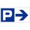 【P→】駐車場表示板
