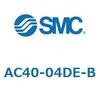 AC40-04DE-B モジュラタイプF.R.L.コンビネーション/エアフィルタ+レギュレータ+ルブリケータ AC20-B~AC60-B SMC 11866286