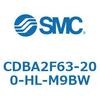 CDBA2F63-200-HL-M9BW 標準形エアシリンダ(角形カバー)CBA2シリーズ(CDBA2F63-2～) SMC 12363041