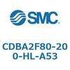 CDBA2F80-200-HL-A53 標準形エアシリンダ(角形カバー)CBA2シリーズ(CDBA2F80-2～) SMC 12371082