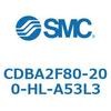 CDBA2F80-200-HL-A53L3 標準形エアシリンダ(角形カバー)CBA2シリーズ(CDBA2F80-2～) SMC 12371107