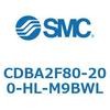 CDBA2F80-200-HL-M9BWL 標準形エアシリンダ(角形カバー)CBA2シリーズ(CDBA2F80-2～) SMC 12371152