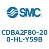 CDBA2F80-200-HL-Y59B 標準形エアシリンダ(角形カバー)CBA2シリーズ(CDBA2F80-2～) SMC 12371161