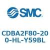 CDBA2F80-200-HL-Y59BL 標準形エアシリンダ(角形カバー)CBA2シリーズ(CDBA2F80-2～) SMC 12371177