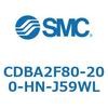 CDBA2F80-200-HN-J59WL 標準形エアシリンダ(角形カバー)CBA2シリーズ(CDBA2F80-2～) SMC 12371326