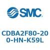 CDBA2F80-200-HN-K59L 標準形エアシリンダ(角形カバー)CBA2シリーズ(CDBA2F80-2～) SMC 12371335