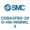 CDBA2F80-200-HN-M9BWL3 標準形エアシリンダ(角形カバー)CBA2シリーズ(CDBA2F80-2～) SMC 12371362