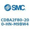 CDBA2F80-200-HN-M9BW4 標準形エアシリンダ(角形カバー)CBA2シリーズ(CDBA2F80-2～) SMC 12371371