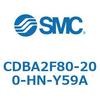 CDBA2F80-200-HN-Y59A 標準形エアシリンダ(角形カバー)CBA2シリーズ(CDBA2F80-2～) SMC 12371387
