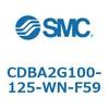 CDBA2G100-125-WN-F59 標準形エアシリンダ(角形カバー)CBA2シリーズ(CDBA2G100-～) SMC 12376515