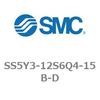 5ポートソレノイドバルブ用マニホールドベース SY3000シリーズ SS5Y3-12S6Q4 SMC