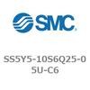 SS5Y5-10S6Q25-05U-C6-NA 5ポートソレノイドバルブ用マニホールドベース SY5000シリーズ SS5Y5-10S6Q25 SMC 20621239