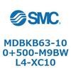 MDBKB63-100+500-M9BWL4-XC10 標準形エアシリンダ(角形カバー)MB シリーズ(MDBKB63-~) SMC 22596131