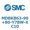 MDBKB63-90+80-Y7BW-XC10 標準形エアシリンダ(角形カバー)MB シリーズ(MDBKB63-~) SMC 22596987