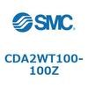 CDA2WT100-100Z 標準角型カバーエアシリンダ/複動・両ロッド CA2W-Zシリーズ SMC 49182796