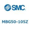 MBG50-105Z 標準角形カバーエアシリンダ/複動・片ロッド MB-Zシリーズ MB SMC 49184345