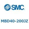 MBD40-200JZ 標準角形カバーエアシリンダ/複動・片ロッド MB-Zシリーズ MB SMC 49184512