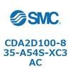 CDA2D100-835-A54S-XC3AC 標準形エアシリンダ(角形カバー)2山クレビス形 CDA2D100-8 SMC 51015316