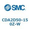 CDA2D50-150Z-W 標準形エアシリンダ(角形カバー)2山クレビス形 CDA2D50-1 SMC 51022815