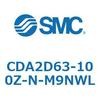 CDA2D63-100Z-N-M9NWL 標準形エアシリンダ(角形カバー)2山クレビス形 CDA2D63-1 SMC 51029045
