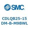 CDLQB25-15DM-B-M9BWL ロック付薄形シリンダ/複動・片ロッド(オートスイッチ付) CDLQB25 SMC 52034342