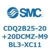 CDQ2B25-20+20DCMZ-M9BL3-XC11 薄形シリンダ CDQ2B25-20 SMC 52284626