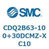 CDQ2B63-100+30DCMZ-XC10 薄形シリンダ CDQ2B63-100 SMC 52431014