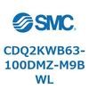 CDQ2KWB63-100DMZ-M9BWL 薄形シリンダ CDQ2KWB63 SMC 53095226