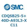 CDQSB25-5+40D-A93L3-XC11 薄形シリンダ/コンパクトタイプ CDQSB25-5 SMC 53268442