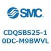 CDQSBS25-10DC-M9BWVL 薄形シリンダ/コンパクトタイプ CDQSBS25 SMC 53272807