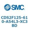CDS2F125-610-A54L3-XC3BD 標準形エアシリンダ(角形カバー) CDS2F125-6 SMC 53415022
