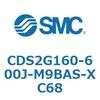 CDS2G160-600J-M9BAS-XC68 標準形エアシリンダ(角形カバー) CDS2G160-6 SMC 53428995