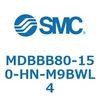 MDBBB80-150-HN-M9BWL4 標準形エアシリンダ(角形カバー)エンドロック形 MDBBB8 SMC 54754131